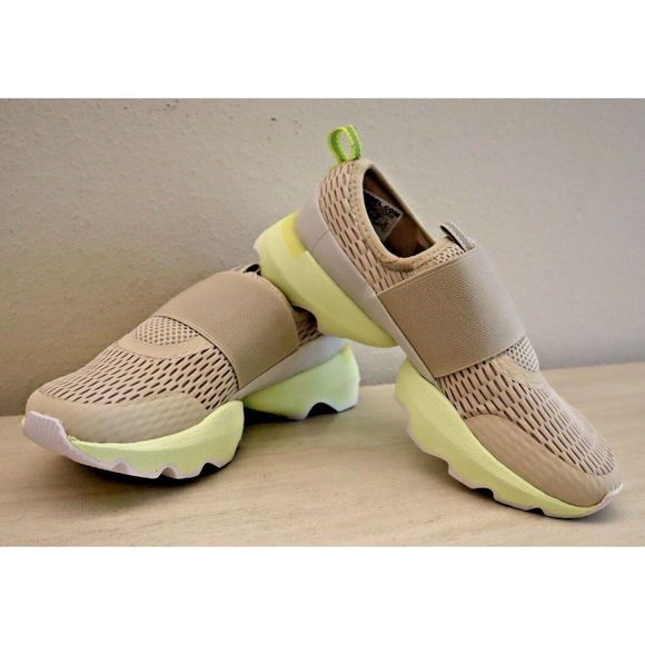 Sorel NL4698 278 Women's Sz 7 Gray/Bolt Green Kinetic Impact Strap Sneakers $140 - Picture 2 of 10